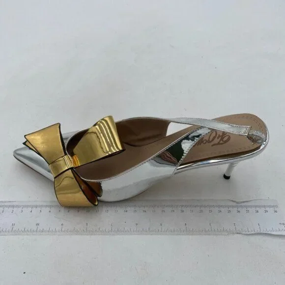 YDN Women Pointed Toe Slingback Slip on Dress Pumps Stiletto Mid Heels Evening P - Picture 2 of 8